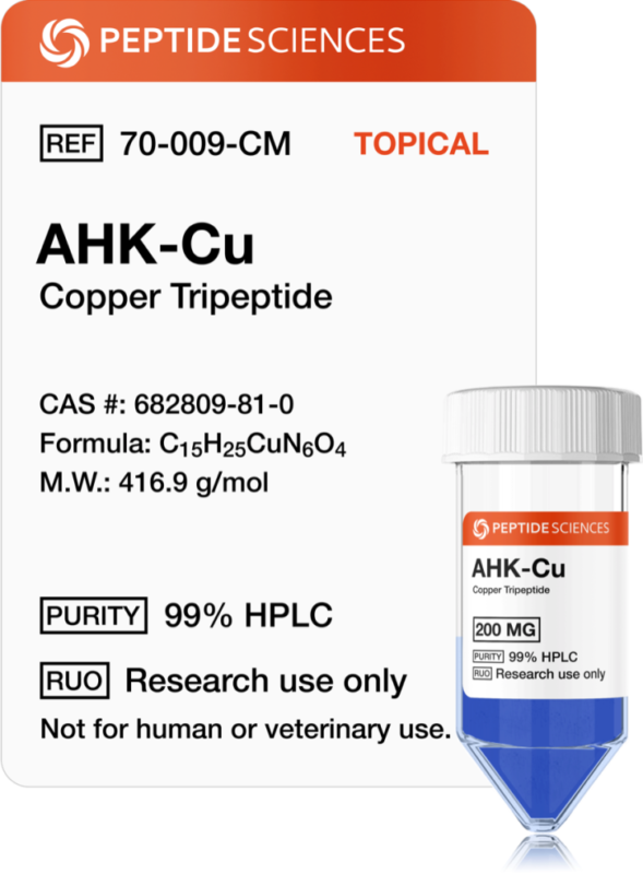 Peptide Sciences AHK-Cu (Copper Tripeptide) 200mg (Topical)