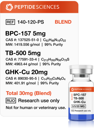 Peptide Sciences BPC-157, TB-500, GHK-Cu 30mg (Glow Blend)