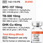 Peptide Sciences BPC-157, TB-500, GHK-Cu 60mg (Glow Blend)
