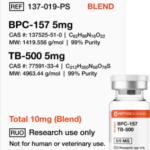 Peptide Sciences BPC-157, TB-500 10mg (Blend)