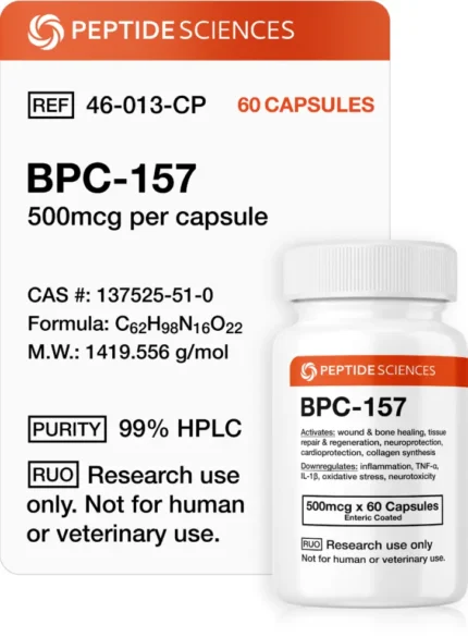 Peptides Sciences BPC 157 500mcg (60 Capsules)