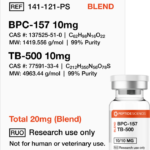 Peptide Sciences BPC-157, TB-500 20mg (Blend)